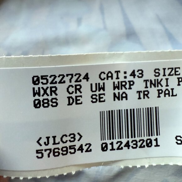 Lands' End Women's 14-22W, 14 LONG Wrap Underwire Tankini Swimsuit Top Deep Sea - Picture 11 of 13